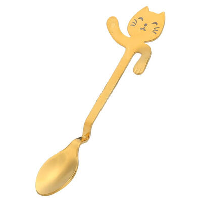 

Stainless Steel Cute Cat Spoon Creative Hanging Coffee Milk Stirring Spoons