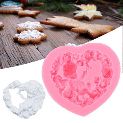 

Greensen 3D DIY Heart-shape Angel Flower Cooking Baking Chocolate Cookie Soap Silicone Mold Cake