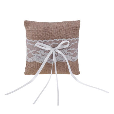 

Cotton Linen Bridal Ring Pillow Cushion Wedding Decoration Party Supplies