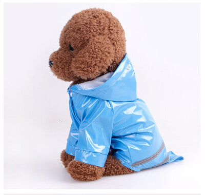 

Summer Outdoor Puppy Pet Rain Coat S-XL Waterproof Jackets hooded raincoat PU reflective pet Raincoat for Dogs Cats Apparel Clothe