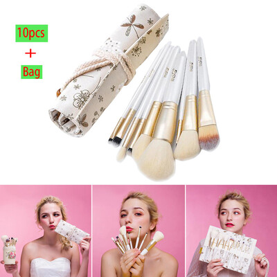 

〖Follure〗10pcs Makeup Brushes Set Foundation Powder Blush High Gloss Eyeshadow Brush