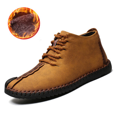 

Outdoor shoes men cross-border explosion models large size mens shoes new plus velvet casual shoes mens warm handmade mens boots men