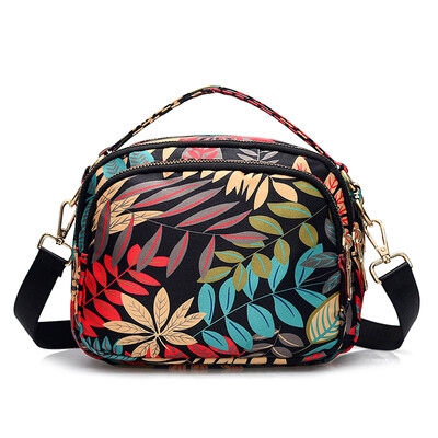 

Womens Summer Printed Handbag Leisure Oxford Slant Bag Fashion Nylon Single Shoulder Handbag