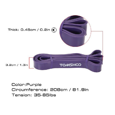 

TOMSHOO 208cm Workout Loop Band Pull Up Assist Band Stretch Resistance Band Powerlifting Bodybulding Yoga Exercise Fitness Assist