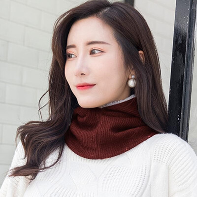 

Winter Outdoor Sports Men Women Hood Snood Fleece Lined Solid Color Unisex Dual-Use Mask Hooded Scarf Neck Warmer Cap