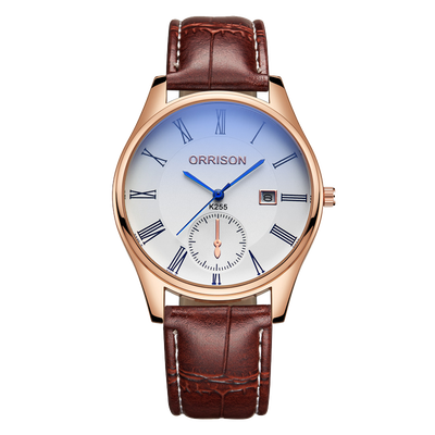 

Orison large dial mens fashion belts mens watches student couples thin business quartz watches