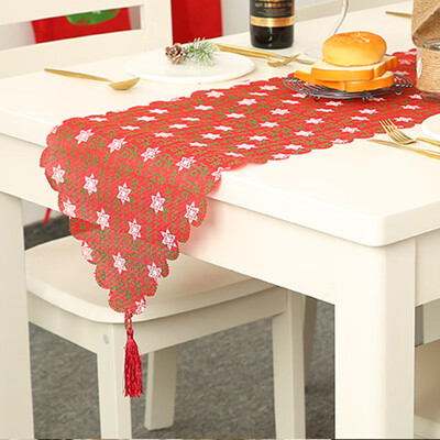 

180x35cm Christmas Linen Table Runner Home Party Events Placemat Decor Supplies