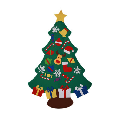 

Power Felt Christmas Tree with Lovely Ornaments Door Wall Hanging Decoration New Year Christmas Children Christmas Gifts