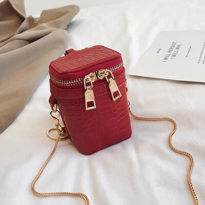

Tailored Fashion Women Retro Stone Small Bucket Bag Chains Crossbody Bag Shoulder Bag
