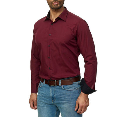 

Mens Formal Dress Shirts Long Sleeve Slim Fit Tops Luxury Work Blouse T-shirt