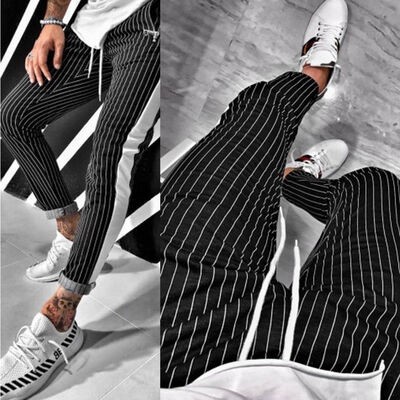 

Mens Slim Fit Tracksuit Bottoms Skinny Jogging Joggers Sweat Pants Trousers New