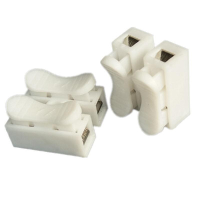 

2P CH-2 Plastic Cable Wire Connector No Screw Terminal Block Spring Clamp