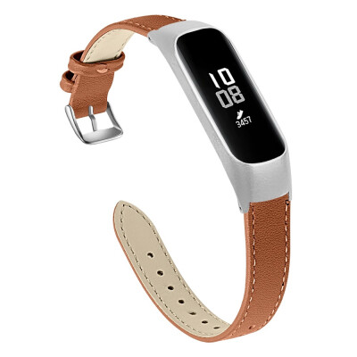 

ECSEM Metal Frame Leather Strap for Samsung Galaxy fit-e SM-R375 Smart Watch Bands for Kids Women Men