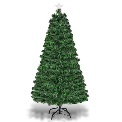 

5 6 7 Fiber Optic Artificial Christmas Tree w LED Lights-5