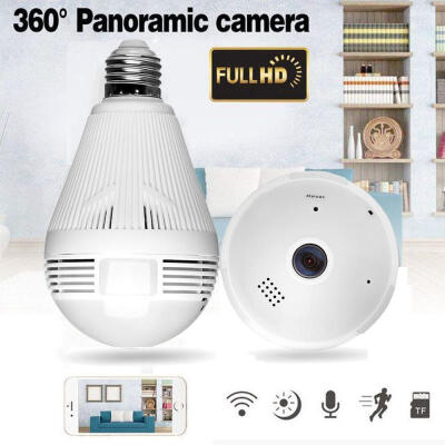 

1080P Mini Security Wifi IP Camera 360° Panoramic SPY Hidden Wireless Light Bulb