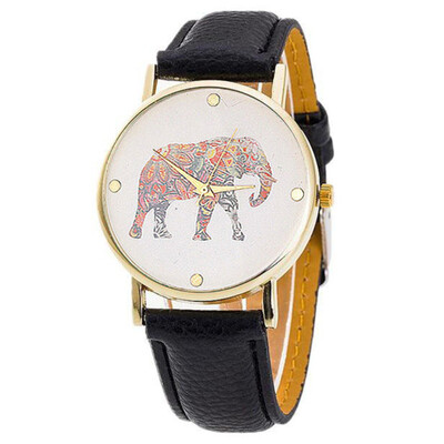 

Temperament Womens Watches Best Sellers Cute Elephant Pattern Ladies Watch Montre Femme Marque De Luxe Cuir Zegarki Damskie