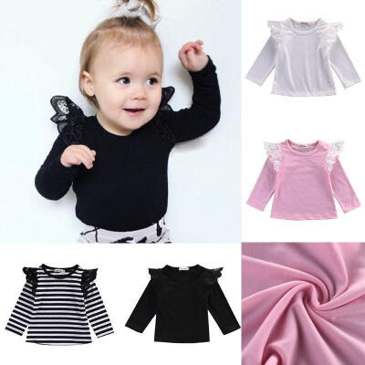 

Toddler Newborn Baby Girls Kids Clothes Long Sleeve T-shirts Tops Outfit Blouse