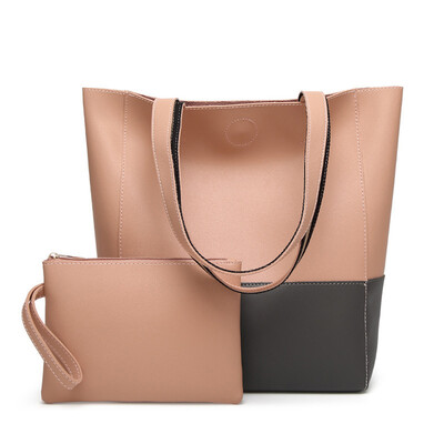 

Tailored Fashion Women Hit color Crossbody Bag Shoulder Handbag Messenger Bag Totes Gray
