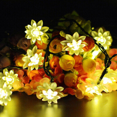 

50 LED Garland Lights Outdoor Flower Shape Christmas Lights Solar Power LED String Waterproof Fairy Lights Xmas Party Decor Lamp