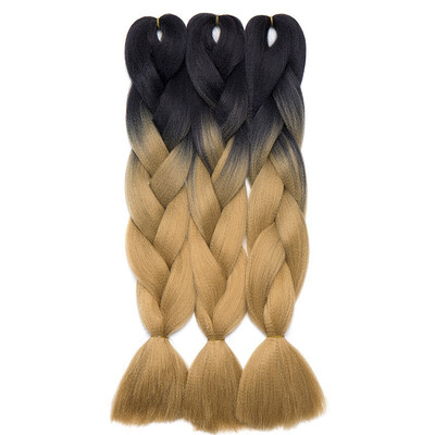 

3 Packs Braiding Hair Ombre for crochet Hair Weave with Synthetic&Twist Braiding Hair Extensions