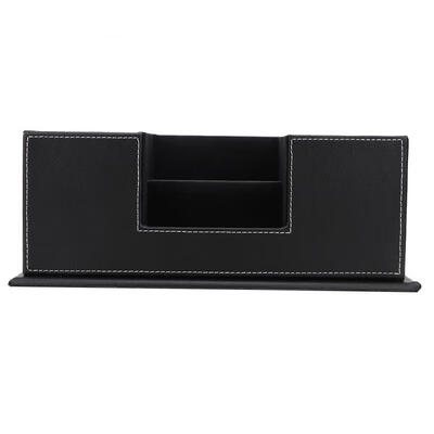 

Greensen Multi-functional Durable PU Leather Double Office Pen Holder Desk Stationery Organizer