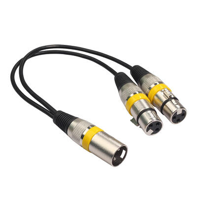 

3Pin XLR 1 Male to 2 Female Audio Extension Cable Microphone Splitter Wire