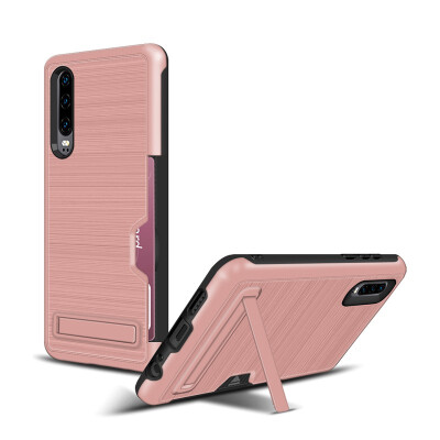 

Hybrid Bumper Case Huawei P30 Card Holder Cover Huawei P30 ELE-L09 ELE-L29 TPU Stand Case Huawei P30 PC Armor Cover