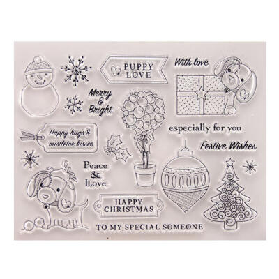 

Christmas Silicone Clear Stamp for DIY ScrapbookingPhoto Album Cards Paper