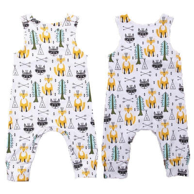 

Newborn Kids Baby Boy Girls Jumpsuit Fox Romper Bodysuit Playsuit Clothes Outfit