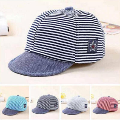 

Summer Newborn Baby Girls Boy Princess Infant Sun Cap Cotton Beret Hat Striped