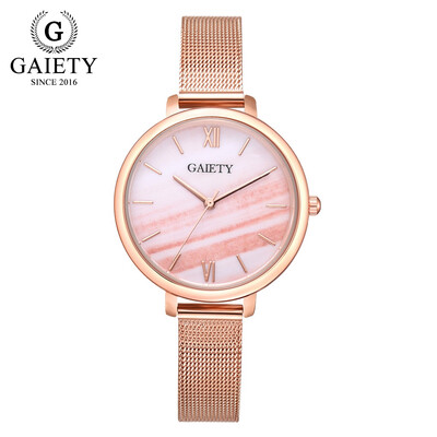 

Gobestart Luxury Temperament Lady Stainless Steel Mesh Belt Watch Analog Quartz Watch