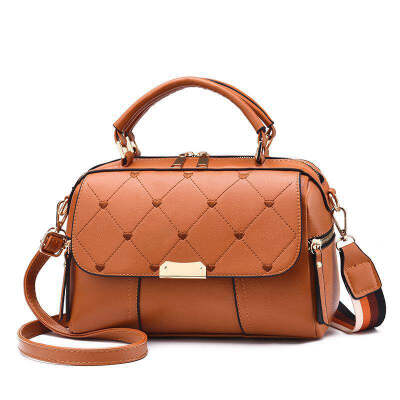 

Korean version of the 2019 summer new embroidered line shoulder diagonal package PU leather fashion casual ladies small square bag