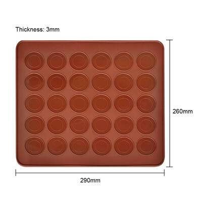 

New Hot Practical 30-cavity Macaron Silicone Pastry Cake Oven Printed Form Sheet Cake Mold Pastry Mat