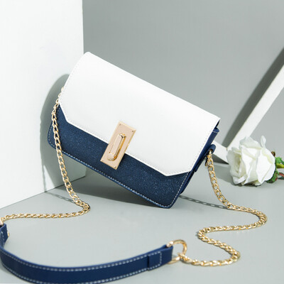 

Little lady on the fashion trend in 2019 simple one-shoulder slanting bag chain leisure ins summer