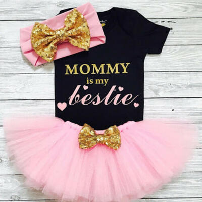 

UK Newborn Infant Baby Girls RomperTutu Skirt Dress Party Princess Outfits Set