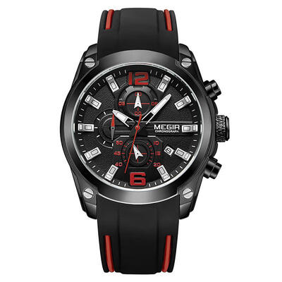 

MEGIR 2063 Watch Men Waterproof Chronograph Calendar Military Male Clock Sport Wristwatch
