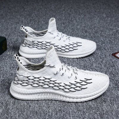 

Summer mens shoes Korean version of the trend of mens sports&leisure running wild tide shoes white shoes breathable mesh shoes
