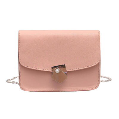 

Solid Color Casual Women PU Leather Shoulder Bag Flap Chain Messenger Bags