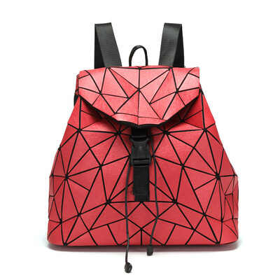 

Fashion hipsters Creative folding backpacks Silk plaid backpacks