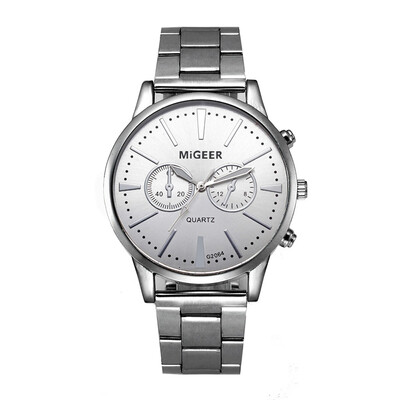 

RM Fashion Man Crystal Stainless Steel Analog Quartz Wrist Watch