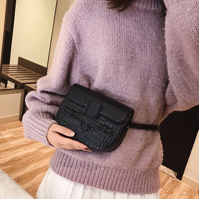 

Tailored Women New Fashion Alligator Saddle Wild Shoulder Crossbody Messenger Bag