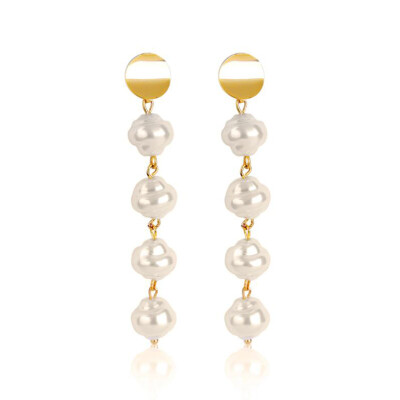 

2019 new brand design irregular gold series earrings generous simple temperament pendant earrings Korean earrings for women