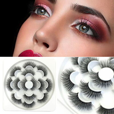 

〖Follure〗7Pair Luxury 6D False Lashes Fluffy Strip Eyelashes Long Natural Party