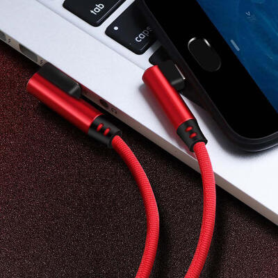 

Fast Charging Speed 90 Degree Double Elbow Micro USB Cable Type-c Game Gaming Cables Sync Charger Adapter -Type-C