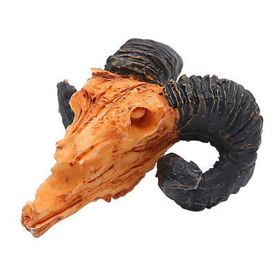 

Goat Skull Resin Sculpture Statue Skeleton Model Aquarium Fish Tank Decor