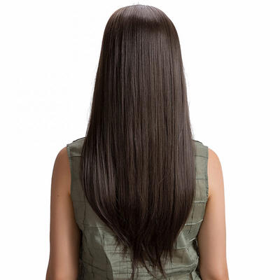 

Greensen Womens Wig Long Brown Straight Synthetic Hair Heat Resistant Cosplay Wig