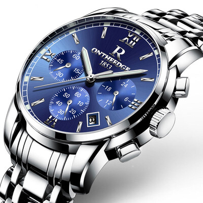

2018 New watch Men Wrist Watches Casual waterproof stainless steel Quartz watch calendar