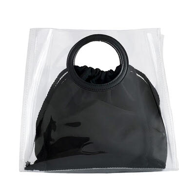 

Transparent PVC Women Totes Nylon Drawstring Composite Bag Female Handbags