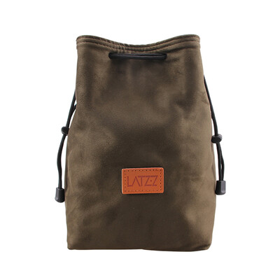 

LATZZ DSLR Velvet Fleece Camera Dustproof Scratchproof Bag Drawstring Bags Lens Pouch Protection Grey