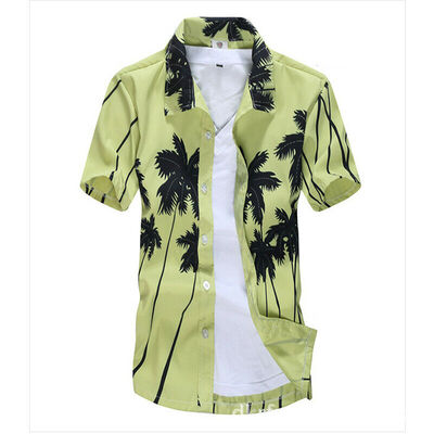 

Mens Summer Hawaiian Beach Short Sleeve Quick-drying Shirt Casual Beach